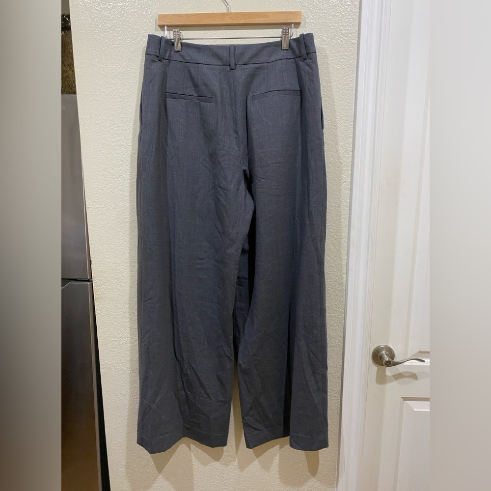 NWT & Other Stories Gray Pleated Wide-Leg Tailored Wool Trousers MSRP $179 - Picture 8 of 12